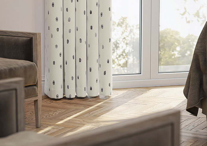 Ink Spots, Grey - Made to Measure Curtains - Image 5